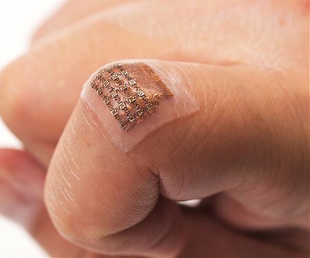Flexible Stick-On Ultrasound Patch Measures Central Blood Pressure