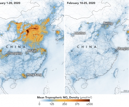 NASA Records Huge Drop in China's Pollution After Coronavirus Outbreak