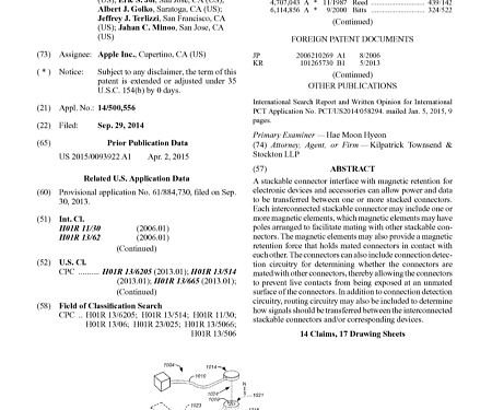 (Patent) Apple Patents Magnetic Connector for Stacking Up Peripherals