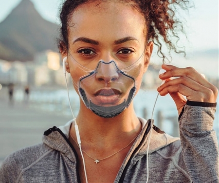 The World's First Transparent N99+ HEPA Filter Mask with UV-C Self Sterilisation