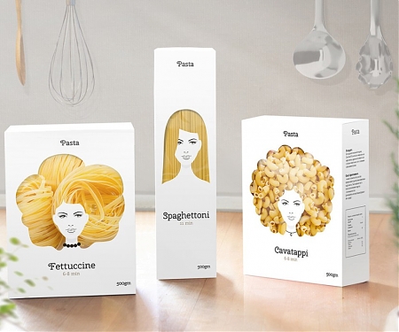Pasta Packaging Concept - Good Hair Day Pasta