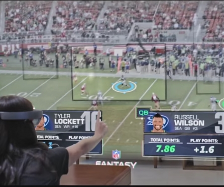 (Video) Microsoft's Concept for Watching NFL with Iits Futuristic HoloLens Goggles