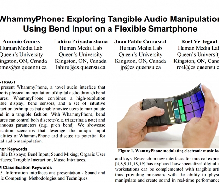 (Video) WhammyPhone : Bending Sound with a Flexible Smartphone