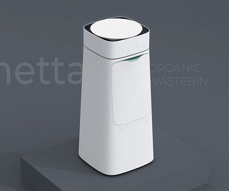 This Trash Can Dries Out Your Organic Waste Volume by 60%