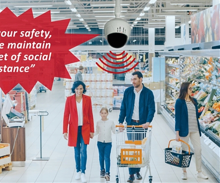 In-store Device Ensures Social-Distancing - Indyme SmartDome