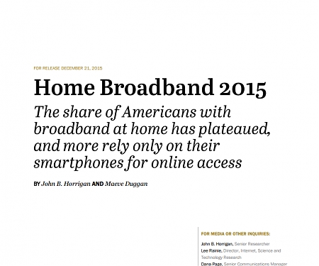(PDF) Pew - Home Broadband 2015 Report