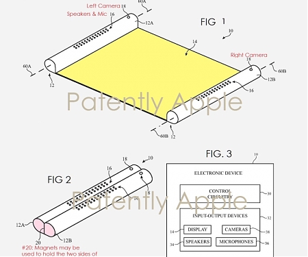 (Patent) Apple Enters Race with Samsung in Developing a Next Generation Scrollable Smartphone