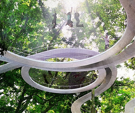 Dror's Masterplan for Istanbul Park Features Elevated Walkways within The Trees