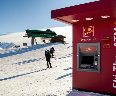 Canadian Ski Resort Now Has Ski-Through ATM