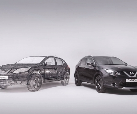 (Video) Nissan Qashqai Black Edition : The World's Largest 3D Pen Sculpture