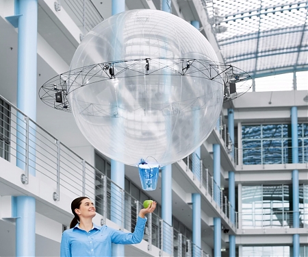(Video) Flying Gripper Sphere Picks Up and Drops Off on Its Own - Festo