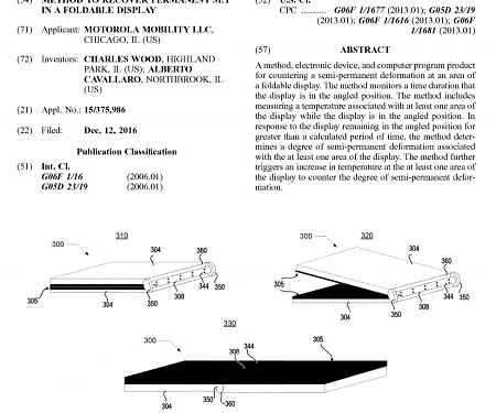 (Patent) New Motorola Patent Takes The Fold Out of Folding Smartphone Screens