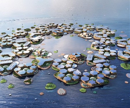 BIG Unveils Floating City Concept Made Up of Hexagonal Islands - OCEANIX