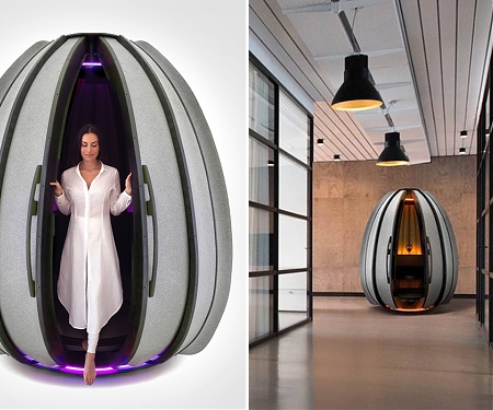 This Meditation Pod for Workplaces Reduces Anxiety and Helps You Focus - Openseed