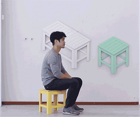 (Video) "De-Dimension" Furniture that Flattens Into Wall Art Is Perfect for Cramped Apartments