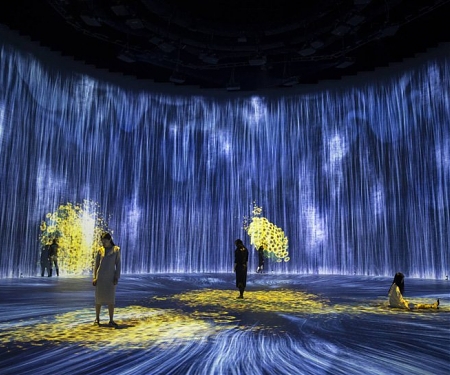Teamlab Fills Former Oil Tanks with 'Digital Universe of Water Particles' in Shanghai