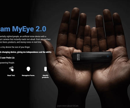 (CES 2018) OrCam MyEye 2.0 Helps Patients with Low Vision to Read Text and Recognize Objects