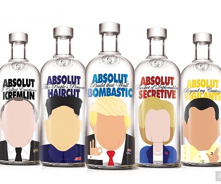 If Absolut Vodka Bottles Were Famous World Leaders