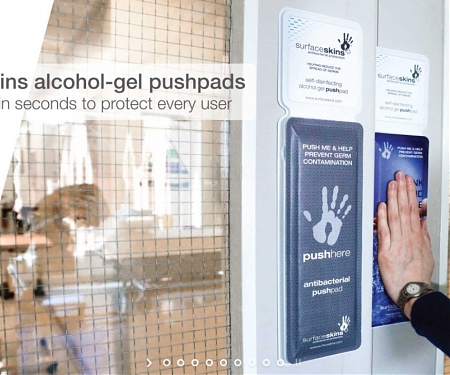 Surfaceskins Excrete Alcohol on Every Push to Prevent Spread of In-Hospital Infections