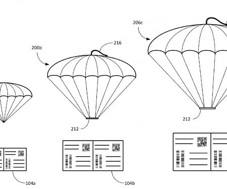 (Patent) Amazon's Delivery Drone Patent Packs a Parachute Into a Shipping Label