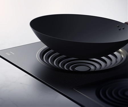 The 'Amphi' Induction Range Adjusts to Different Cooking Vessels