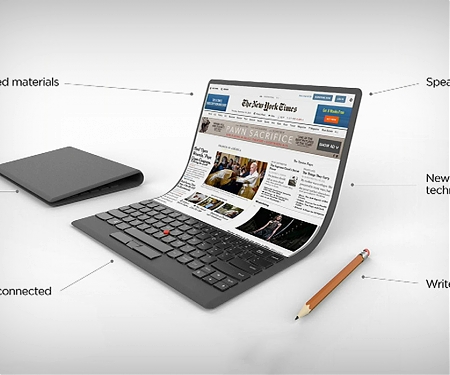 (Video) Lenovo's Mind Bending Self-Bending Laptop