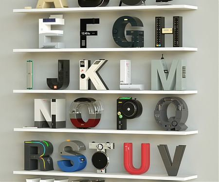 This Electronic Alphabet Synthesizes Technology and Typography Into a 'Trademark' Typeface
