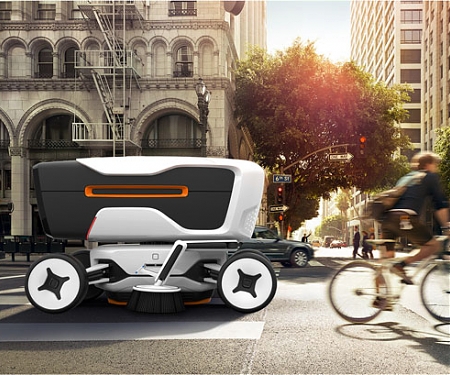 The Future Street Cleaner System Robot