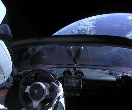 (Video) SpaceX Beams Live Feed From Its Spacefaring Tesla Roadster