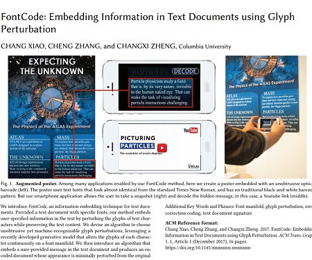 (PDF) Columbia Computer Scientists Invent FontCode, Hides Letters Within Letters