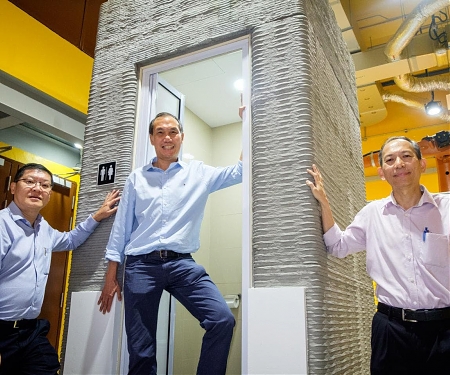 (Video) 3D-Printed Bathroom Units Take Shape in a Single Day