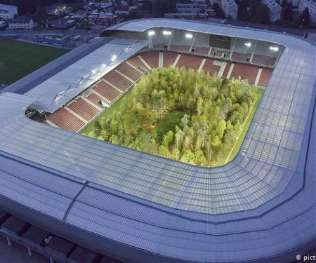 How Austria's Far Right Turned The Stadium Artwork 'For Forest' Into a Campaign Issue