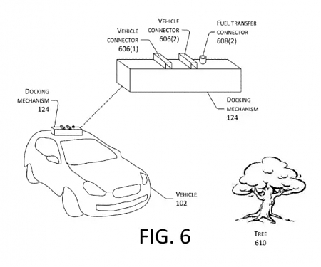 (Patent) Amazon Patents a Drone That Can Juice Up Your EV on The Fly
