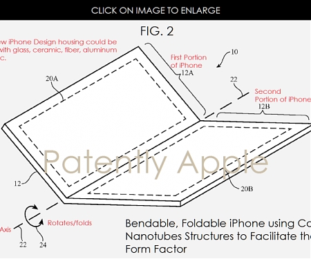 (Patent) Apple Wins Patent for a Bendable or Foldable iPhone using Advanced Carbon Nanotube Structures