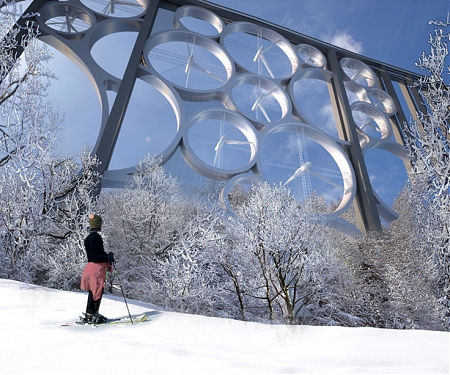 (Video) Coffice Proposes to Transform Existing Viaducts Into Electricity Generators