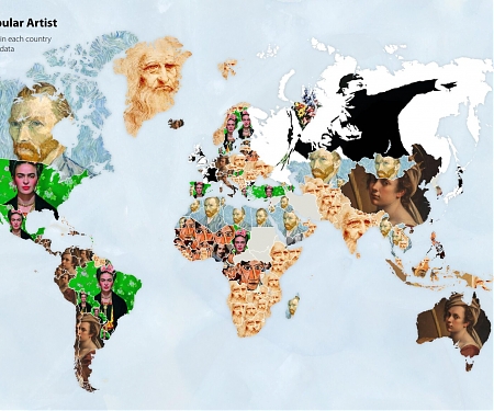 The Most Googled Artist in Every Country in The World