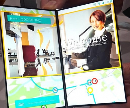 Japan Display's Smartphone Screen Folds Open