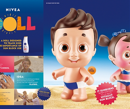 (Video) NIVEA’s UV-Sensitive Dolls Teach Children The Importance of Applying Sunscreen