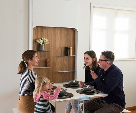 Red Dot Award 2019 Winner - Foldaway Dining Suite : Compact