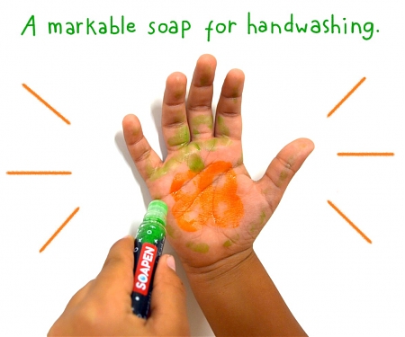 Soap Crayon Encourages Children to Wash Their Hands - Soapen