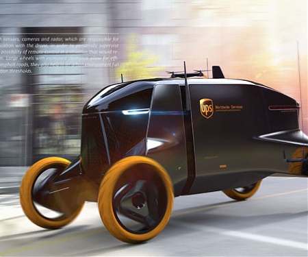 Land Rover Utaric Autonomous Delivery Van With Companion Drone