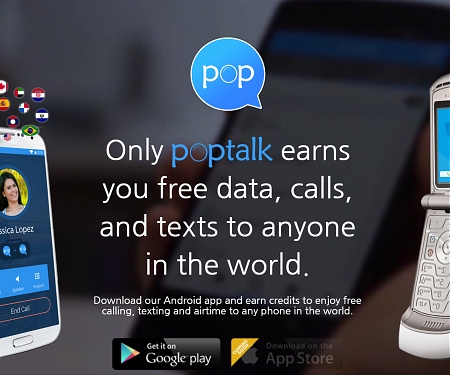 (Video) Sponsored Lock Screens Pay for Free Calls - PopTalk