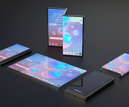 (Patent) Samsung Patents a New Foldable Smartphone Concept with Z-Shape Design