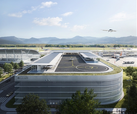 Flying-Taxi Startup Lilium Reveals design for Urban Vertiports