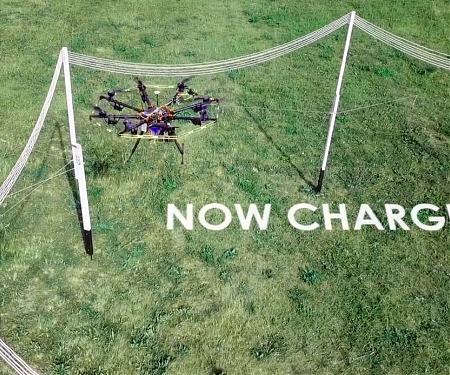 (Video) In-Flight Charging Gives Drones Unlimited Autonomous Range