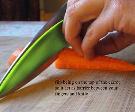 Knife Guard Protects Your Finger While Cutting