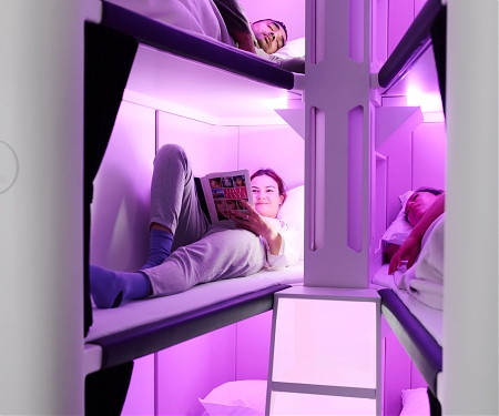 (Video) Air New Zealand Developing Bunk Bed-Style Sleeping Pod for Economy Flyers