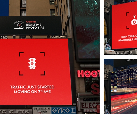 Canon's Digital Billboards Help New Yorkers Take the Perfect Instagram Picture