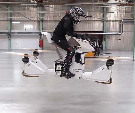 (Video) Hoversurf's Scorpion 3 is The World's First Fully-Manned Hoverbike