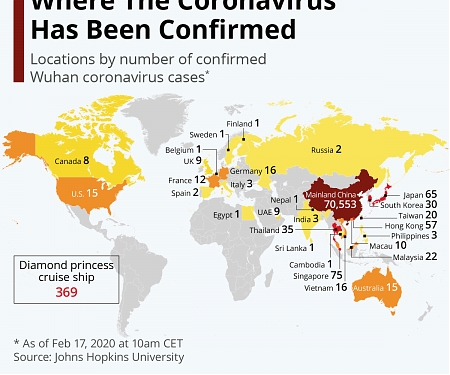 Where The Coronavirus Has Been Confirmed